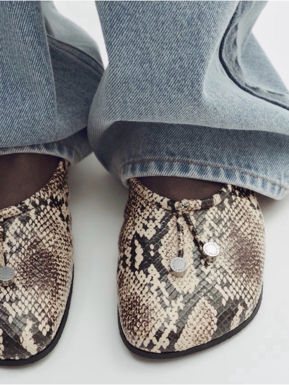 Stella McCartney H&M Python Ballet Flats - Neutral Brown - Picture 3 of 3